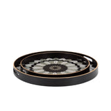 Jublie Gold Trim Round Tray Set