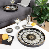 Jublie Gold Trim Round Tray Set