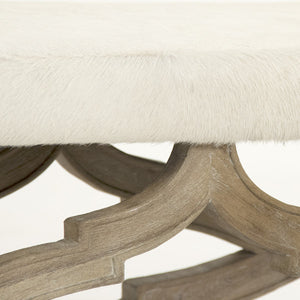 Holly Cowhide Bench